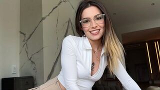 The girl is not embarrassed to show her desires in front of her tutor