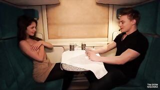 The girl lost her cards and was fucked on the train