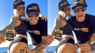 Owiaks celebrate 25K subscribers on PornHub with a special treat!