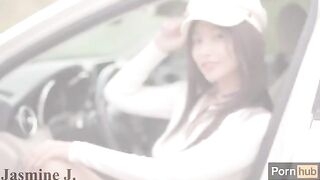 The beautiful Asian girl, Jasmine J, got lost and squirted her pee in public