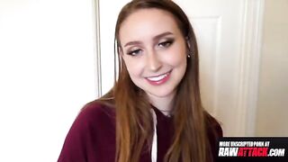 Playful Laney Grey fucks with a big dick in all poses, showcasing her petite frame