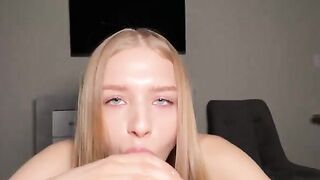 Barbie loves to suck long and thick cocks and get a lot of sperm on her cute face