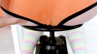 Cute step sister Lana fucks in her ass with a big dick of her stepbrother