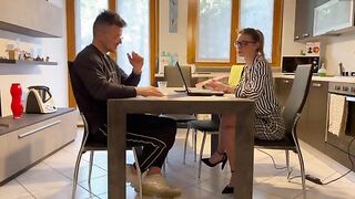 The consultant was seduced by the client and fucked in her office