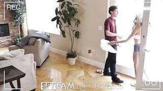Pervert guy caught his stepsister in the act, oh my God!