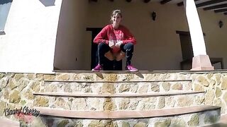 Megan Rain gets her bladder emptied in public
